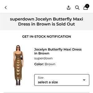Superdown Butterfly Maxi Dress in Brown